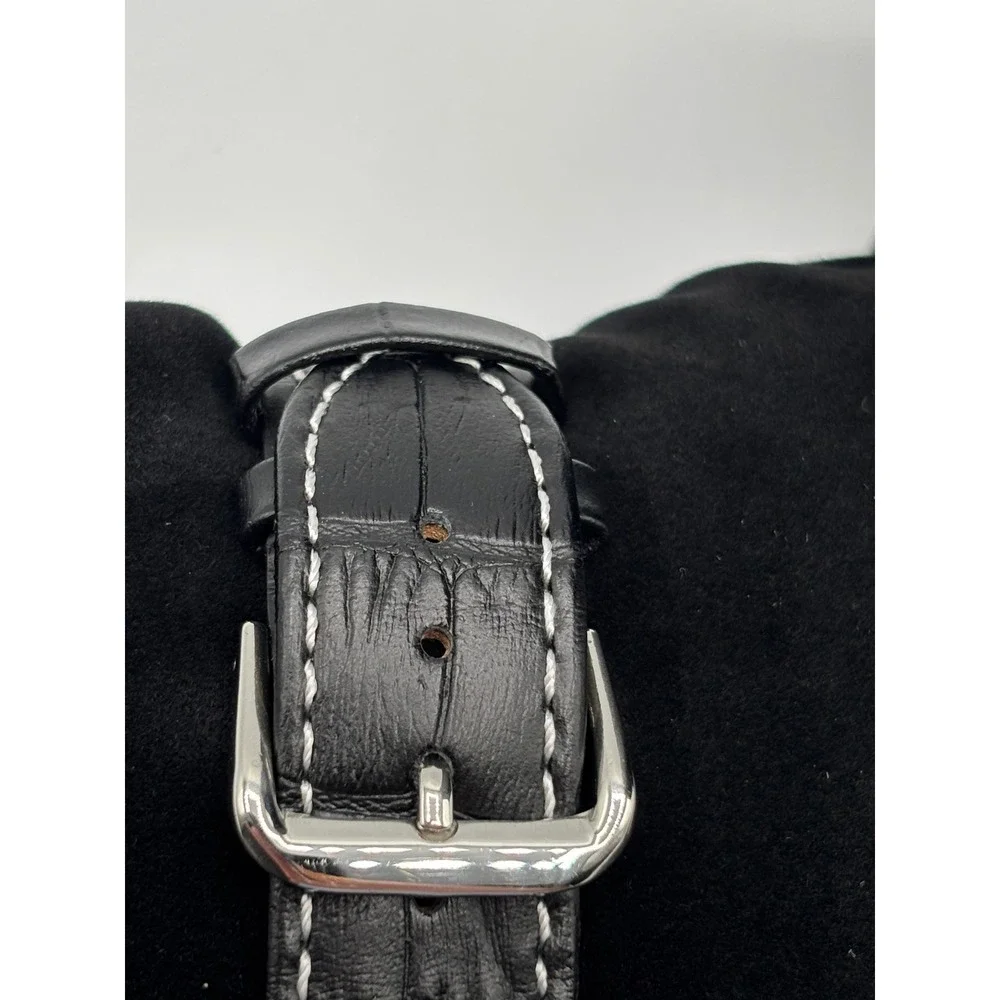 Zovatti Men's Quartz Watch Black Dial Leather Band 3ATM w/ Box & Battery